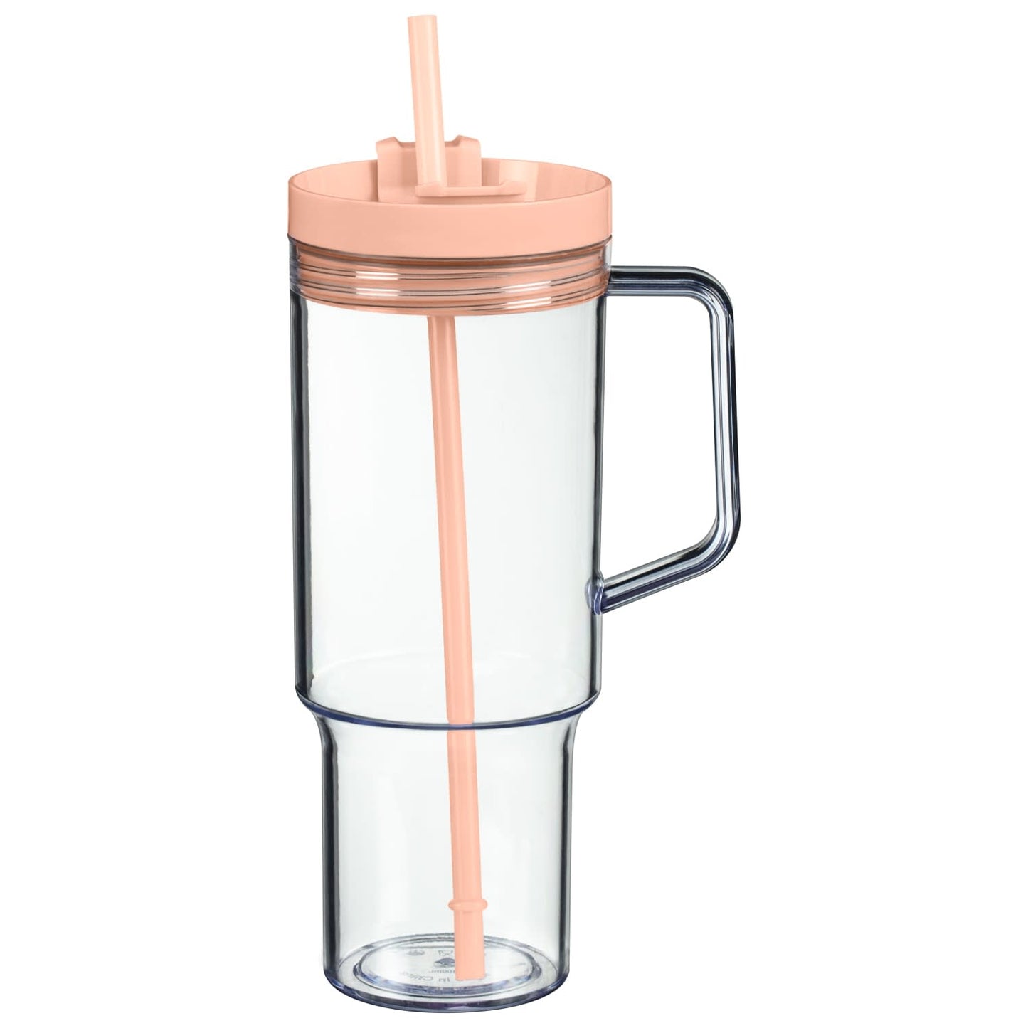 40oz Clear Tumbler With Colour Lid