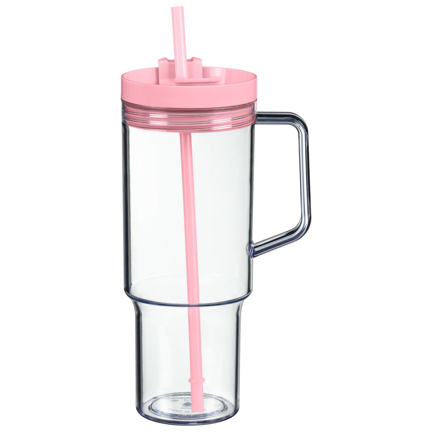 40oz Clear Tumbler With Colour Lid