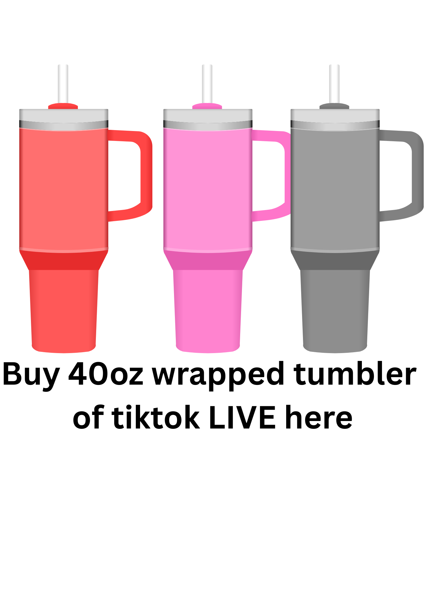 40oz Claimed On Live with wrap (stainless steel)