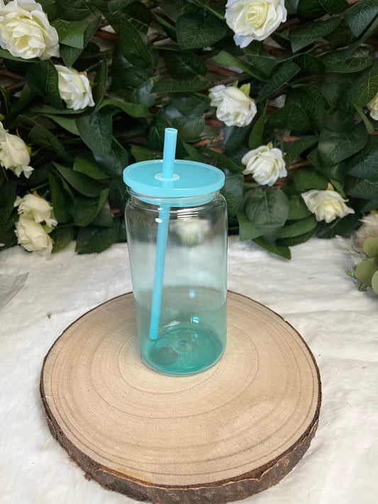 16oz Plastic 2 Tone Blue Tumbler - Choose Your Wrap